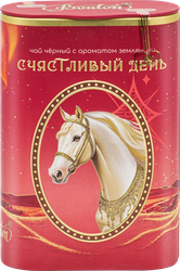 Изображение товара Чай черный БОНТОН Счастливый день с ароматом земляники, крупнолистовой, 100г