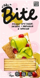 Хлебцы рисовые безглютеновые TAKE A BITE с морковью и томатом, 150г