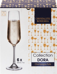 Набор бокалов для шампанского CRYSTALITE BOHEMIA Дора 200мл Арт. 1SF73/200, 6шт