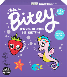 Печенье безглютеновое детское TAKE A BITEY Клубника, 125г