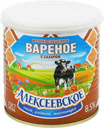 Изображение товара Молоко сгущенное АЛЕКСЕЕВСКОЕ Вареное 8,5%, без змж ГОСТ, 360г