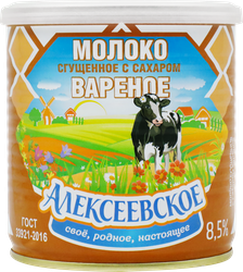 Молоко сгущенное АЛЕКСЕЕВСКОЕ Вареное 8,5%, без змж ГОСТ, 360г