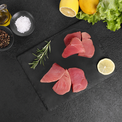 Тунец ЛЕНТА FRESH стейк (из замороженного сырья), весовой