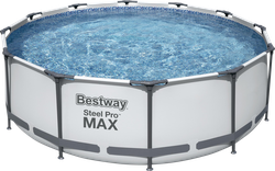 Бассейн каркасный BESTWAY Steel Pro Max 9150л 366х100см, с фильтром- насосом и лестницей, Арт. 561PS