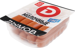Сосиски вареные ДЫМОВ Молочные ГОСТ, 464г