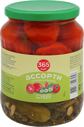 Изображение товара Ассорти 365 ДНЕЙ огурцы и томаты, 720мл