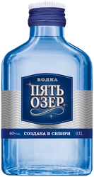 Водка ПЯТЬ ОЗЕР 40%, 0.1л