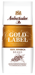 Изображение товара Кофе зерновой AMBASSADOR Gold Label натуральный среднеобжаренный, 200г