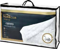Одеяло 2-спальное HOMECLUB Лебяжий пух 172х205см, Арт. 509623