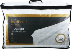 Одеяло 2-спальное HOMECLUB Лебяжий пух 172х205см, Арт. 509623
