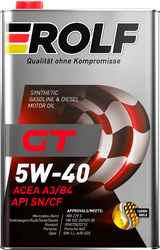 Изображение товара Масло моторное ROLF GT SAE 5W-40 API SN/CF, синтетическое, 4л