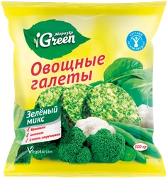 Овощные галеты МОРОЗКО GREEN Зеленый микс, 300г