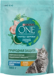 Корм сухой для взрослых кошек PURINA ONE Superfood с курицей, 180г