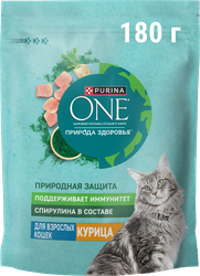 Изображение товара Корм сухой для взрослых кошек PURINA ONE Superfood с курицей, 180г