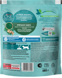 Корм сухой для взрослых кошек PURINA ONE Природа здоровья с высоким  содержанием курицы, 680г