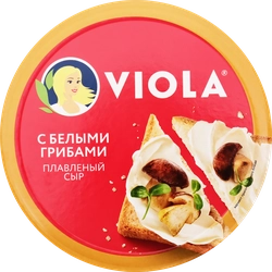 Сыр плавленый VIOLA с белыми грибами 45%, без змж, 130г