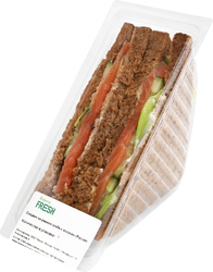 Сэндвич ЛЕНТА FRESH на ржаном хлебе с лососем, 150г