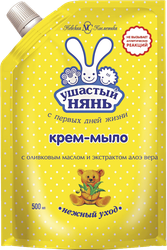 Изображение товара Жидкое крем-мыло детское УШАСТЫЙ НЯНЬ с алоэ, с 0 месяцев, 500мл