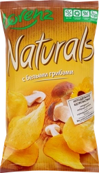 Чипсы картофельные NATURALS с белыми грибами, 100г