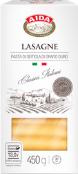 Изображение товара Макароны AIDA Lasagne Лазанья из твердых сортов пшеницы, 450г