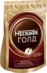 Кофе растворимый NESCAFE Gold натуральный сублимированный, 220г