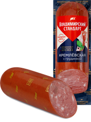 Изображение товара Колбаса полукопченая ВЛАДИМИРСКИЙ СТАНДАРТ Кремлевская с грудинкой, 350г