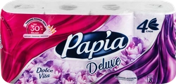 Бумага туалетная PAPIA Deluxe Dolce Vita 4-слоя, ароматизированная, 8шт