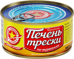 Печень трески ВКУСНЫЕ КОНСЕРВЫ По-мурмански, 185г