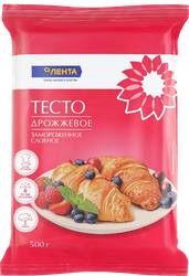 Тесто дрожжевое ЛЕНТА слоеное, 500г