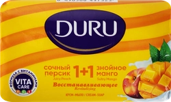 Крем-мыло DURU 1+1 Манго и персик, 80г