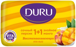 Крем-мыло DURU 1+1 Манго и персик, 80г