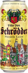 Пиво светлое OTTO VON SCHRODDER Premium lager фильтрованное пастеризованное, 4,9%, ж/б, 0.5л