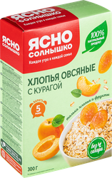 Хлопья овсяные ЯСНО СОЛНЫШКО с курагой, 300г