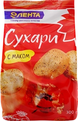 Сухари ЛЕНТА Маковые, 300г