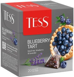 Чай черный TESS Blueberry Tart с ароматом лаванды, яблоком и черникой, 20пир