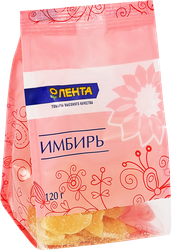Цукаты ЛЕНТА Имбирь, 120г