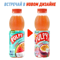 Напиток сокосодержащий ДОБРЫЙ Pulpy Маракуйя, гуава с кокосовым желе, 0.45л