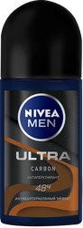 Антиперспирант роликовый мужской NIVEA Ultra Carbon, 50мл