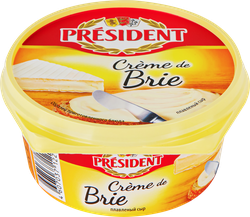 Сыр плавленый PRESIDENT Creme de brie 50%, без змж, 125г