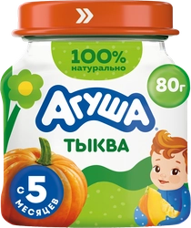 Пюре овощное АГУША Тыква, с 5 месяцев, 80г