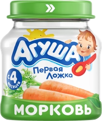 Пюре овощное АГУША Морковь, с 4 месяцев, 80г