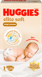 Изображение товара Подгузники HUGGIES Elite Soft 1 3–5кг, 50шт