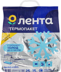 Изображение товара Термопакет ЛЕНТА с донными вставками 25л, 33х40х18см