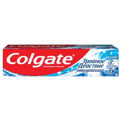 Зубная паста COLGATE Тройное действие Экстра отбеливание для восстановления естественной белизны зубов с первого применения, 100мл