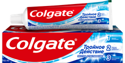 Изображение товара Зубная паста COLGATE Тройное действие Экстра отбеливание для восстановления естественной белизны зубов с первого применения, 100мл
