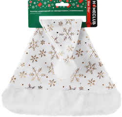 Изображение товара Колпак новогодний HOMECLUB со звездочками/снежинками Арт. SJ-5027