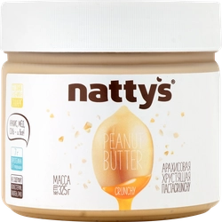 Паста арахисовая NATTYS Хрустящая с медом, 325г