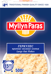 Изображение товара Хлопья овсяные MYLLYN PARAS Геркулес крупные, 500г