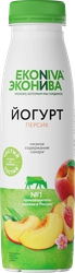 Йогурт питьевой ЭКОНИВА Персик 2,5%, без змж, 300г