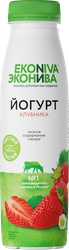 Йогурт питьевой ЭКОНИВА Клубника 2,5%, без змж, 300г